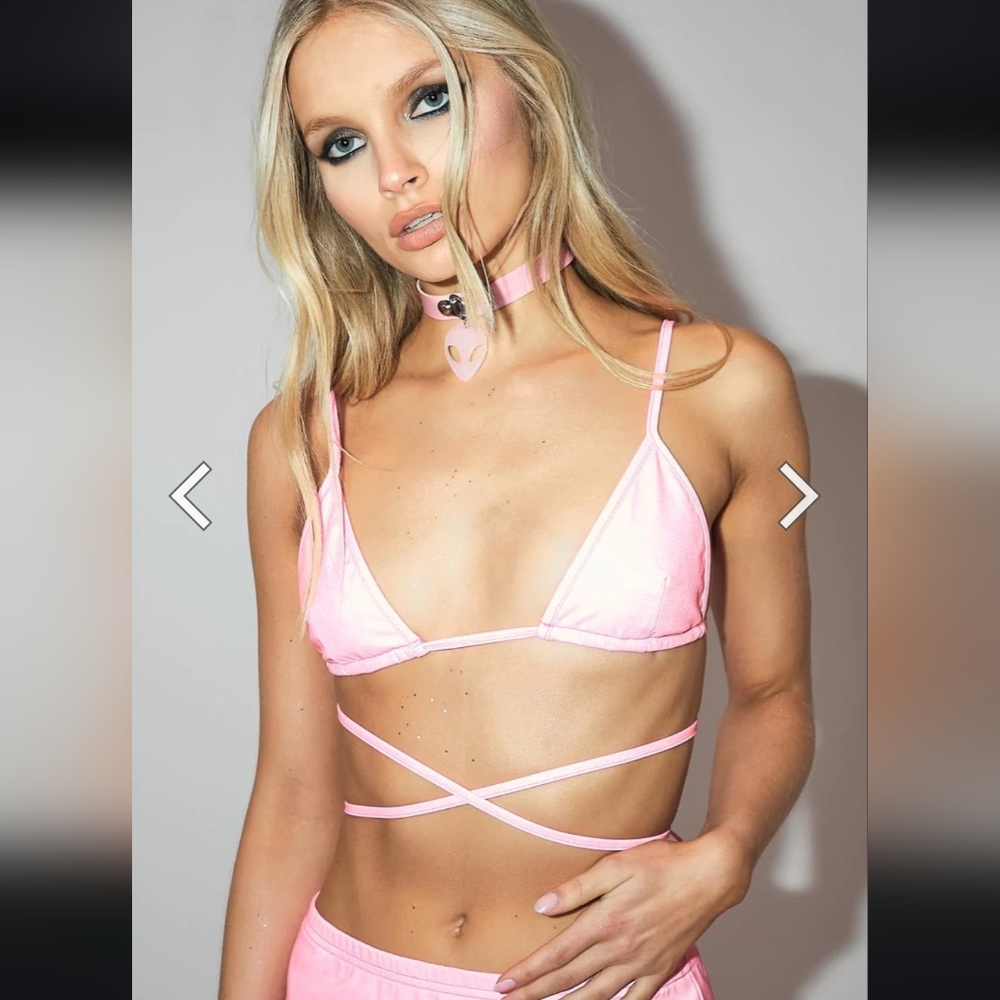 Dollskill Sweet Freak Of Nature Reflective Bra Top